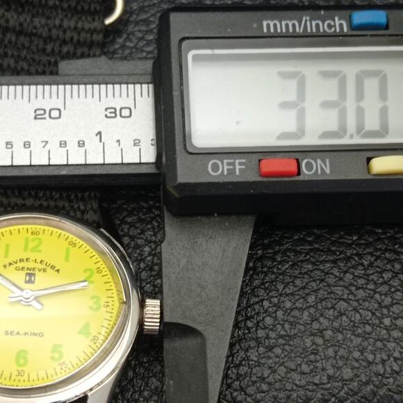 Vintage 1980 Favre Leuba Manual Mens Silver Watch W/Nato Strap - Picture 7 of 8